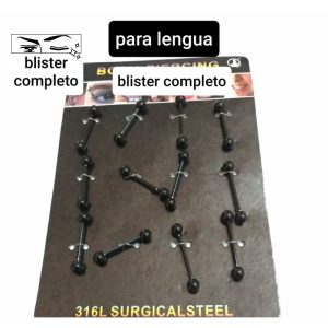 PIERCINGS.JOYAS ACERO QUIRÚRGICO 316L.PRECIO POR BLISTER COMPLETO.
