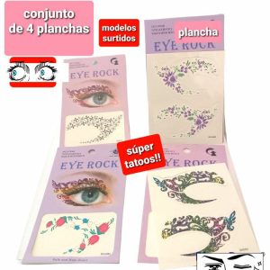 stikers para ojos.precio conjunto de 4 tatoos.surtidos.sin elección.