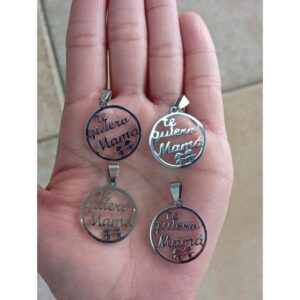 4 medallas de te quiero mamá! acero quirúrgico