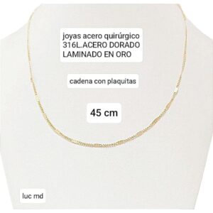 Cadena con plaquitas x 40cm.