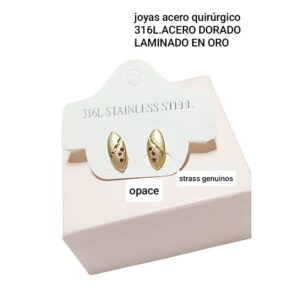 Aros LucMD: ovalos con strass.