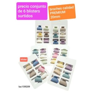 Broches LucMD 159209. Conjunto de 6 blisters.