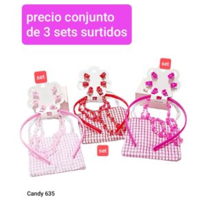 Set infantil Candy 635. Conjunto de 3 sets. Colores surtidos.