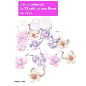 Colines Candy 52153. Con apliques de flores. Conjunto de 12 unidades.