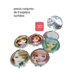Espejitos para cartera. Conjunto de 6 unidades