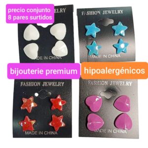 Aros formas hipoalergénicos. Conjunto de 4 blisters.