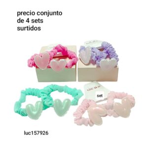 Gomitas LucMD 157926. Con apliques corazón ❤️. Conjunto de 4 sets