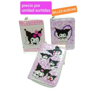 Billeteras MM con diseño Kuromi.