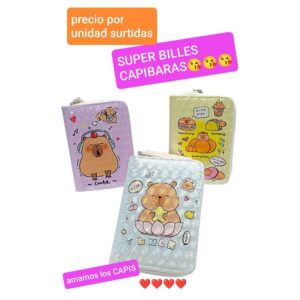 Billeteras MM con diseño Capibara.