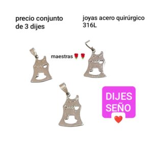Dije seño.precio conjunto de 3 dijes