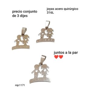 Mjc1171.precio conjunto de 3 dijes