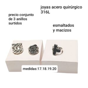 Precio conjunto de 3 anillos surtidos