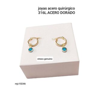 Aros MJC 1024A. Argollitas con strass.