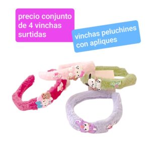 Precio conjunto de 4 vinchas surtidas