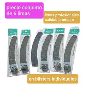 Limas curvas negras. Conjunto de 6 unidades.