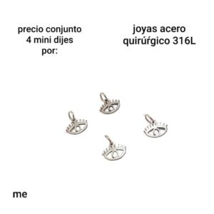 Dije Ojo protector. Conjunto de 4 unidades.
