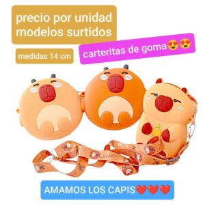 Carterita con diseño capibara. Modelos surtidos.