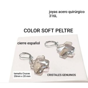 Aros LucMD cruces cristal con cierre español.