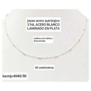 Cadena LucMJC 4040. Con tubitos x 50cm.
