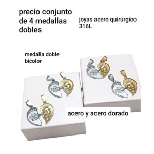 Precio conjunto de 4 medallas dobles