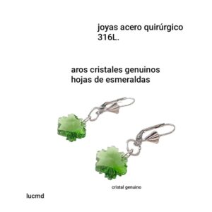 Aros esmeralda precio por par