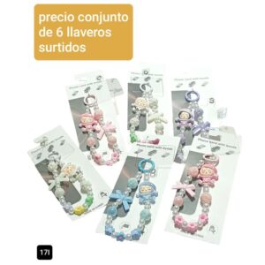 Llaveros MM 17I. Conjunto de 6 unidades.