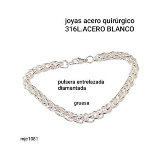 Pulsera MJC 1081. Entrelazada gruesa.