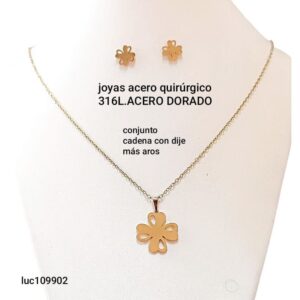 Conjunto LucMD 109902. Cadena con dije + aros.