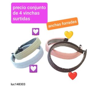 Vinchas LucMD 148303. Conjunto de 4 vinchas surtidas