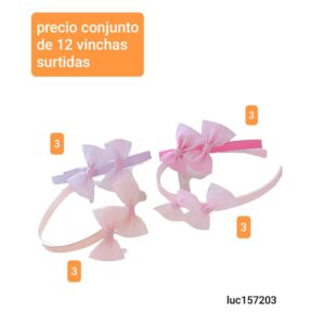 Luc157203.precio conjunto de 12 vinchas surtidas