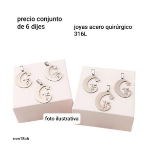 Mm18a6.precio conjunto de 6 dijes