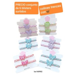 Colitas LucMD 160902. Con apliques mariposas 🦋. Conjunto de 6 blisters.