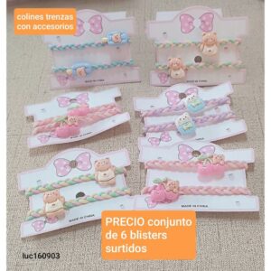 Colitas LucMD 160903. Con apliques ositos. Conjunto de 6 blisters.