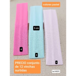 Luc160231.precio conjunto de 12 vinchas surtidas