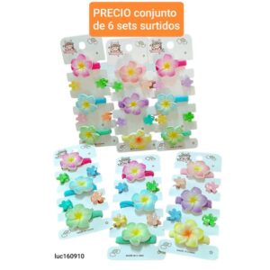 Set LucMD 160910. Colitas + minibroches. Conjunto de 6 blisters.