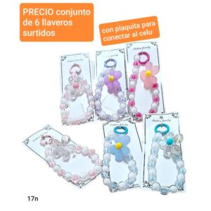 17n.precio conjunto de 6 llaveros surtidos