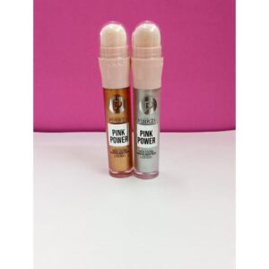 2 unidades de iluminador con esponja pink 21 ( surtido de colores)