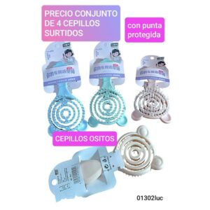 PRECIO conjunto de 4 cepillos surtidos
