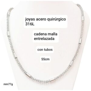 Cadena MM 77G. Malla con tubos x 55cm.