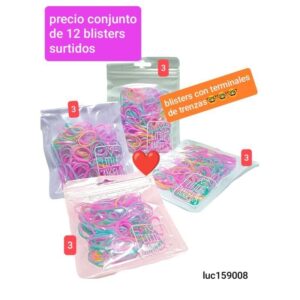 Terminales de trenzas LucMD 159008. Conjunto de 12 estuches.