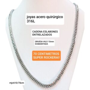 Cadena MJC 610. Entrelazada gruesa x 70cm.