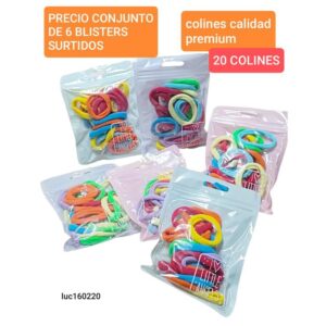 Colines Luc.MD 160220. Colores surtidos. Conjunto de 6 estuches.