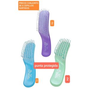 Cepillos. Colores surtidos. Conjunto de 6 unidades.