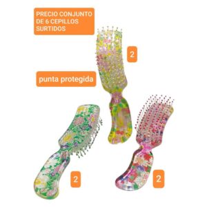 Cepillos. Colores surtidos. Conjunto de 6 unidades.