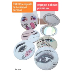 Espejos para cartera. Conjunto de 6 unidades.
