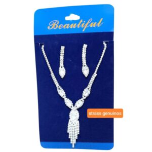 Conjunto LucMD bijou con strass.