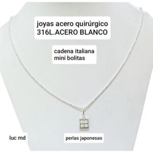 Conjunto LucMD: cadena + dije con perlas.