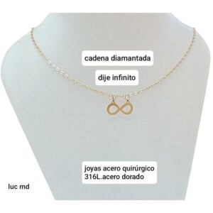 Conjunto LucMD: cadena con dije infinito.