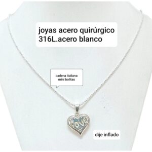 Conjunto LucMD: cadena + dije inflado LOVE.