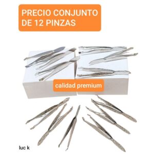 Pinzas para depilar. Conjunto de 12 unidades.